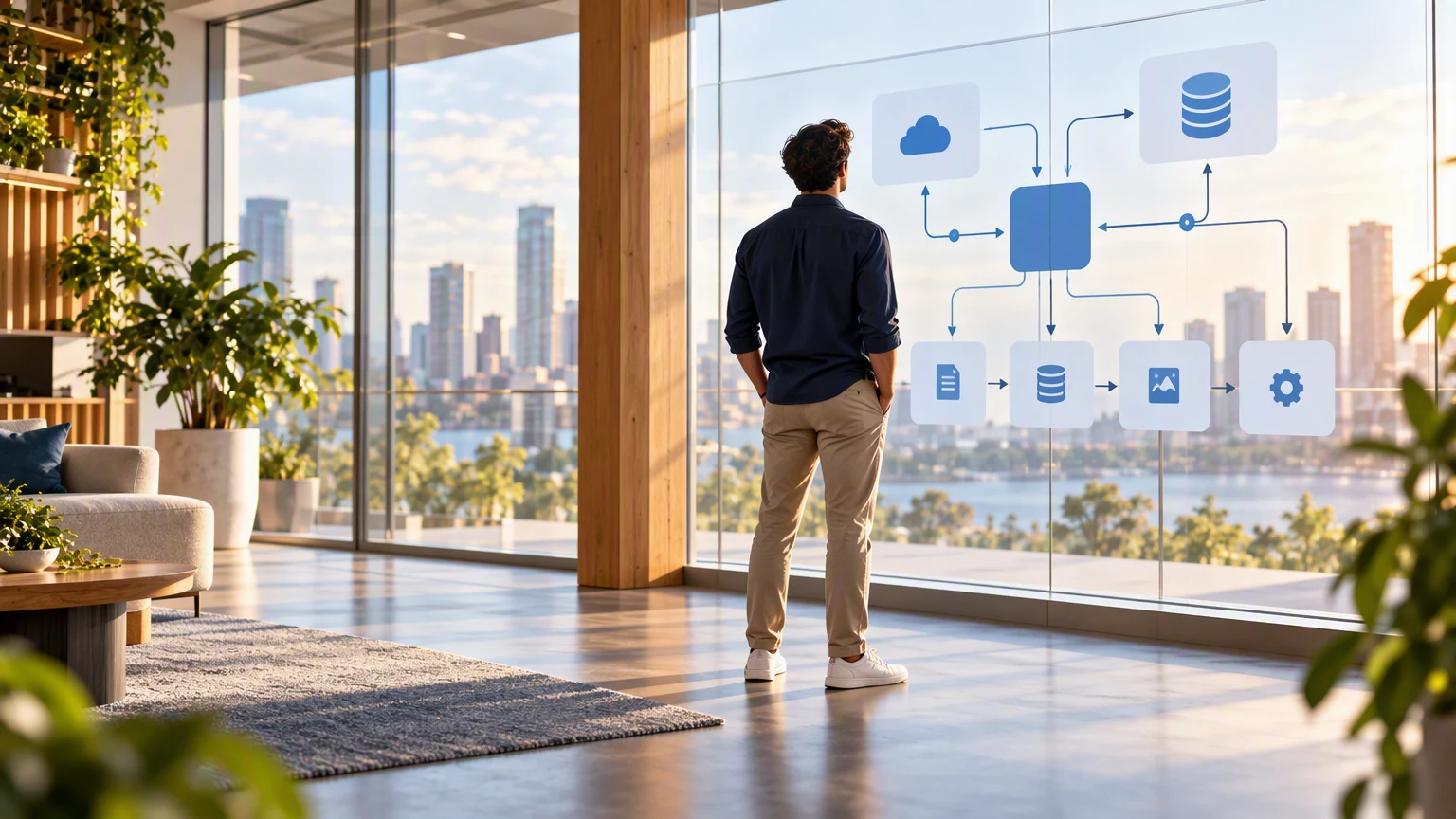 A workflow and its connected data are mapped clearly.